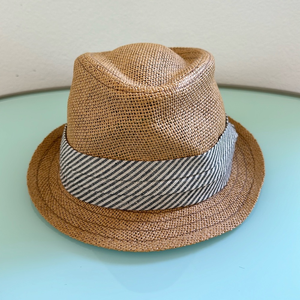 J Crew Fedora Paper Straw Hat Size  S/M RN 77388